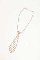 Collana a cravattino strass