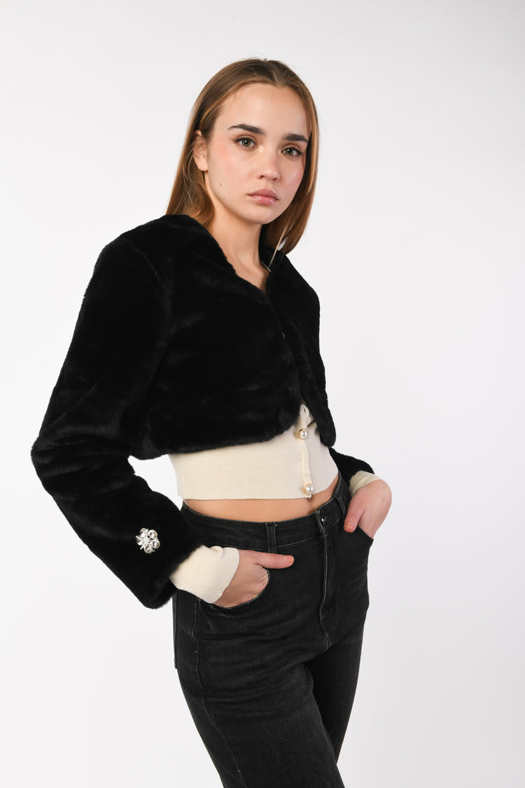 Bolero in faux fur