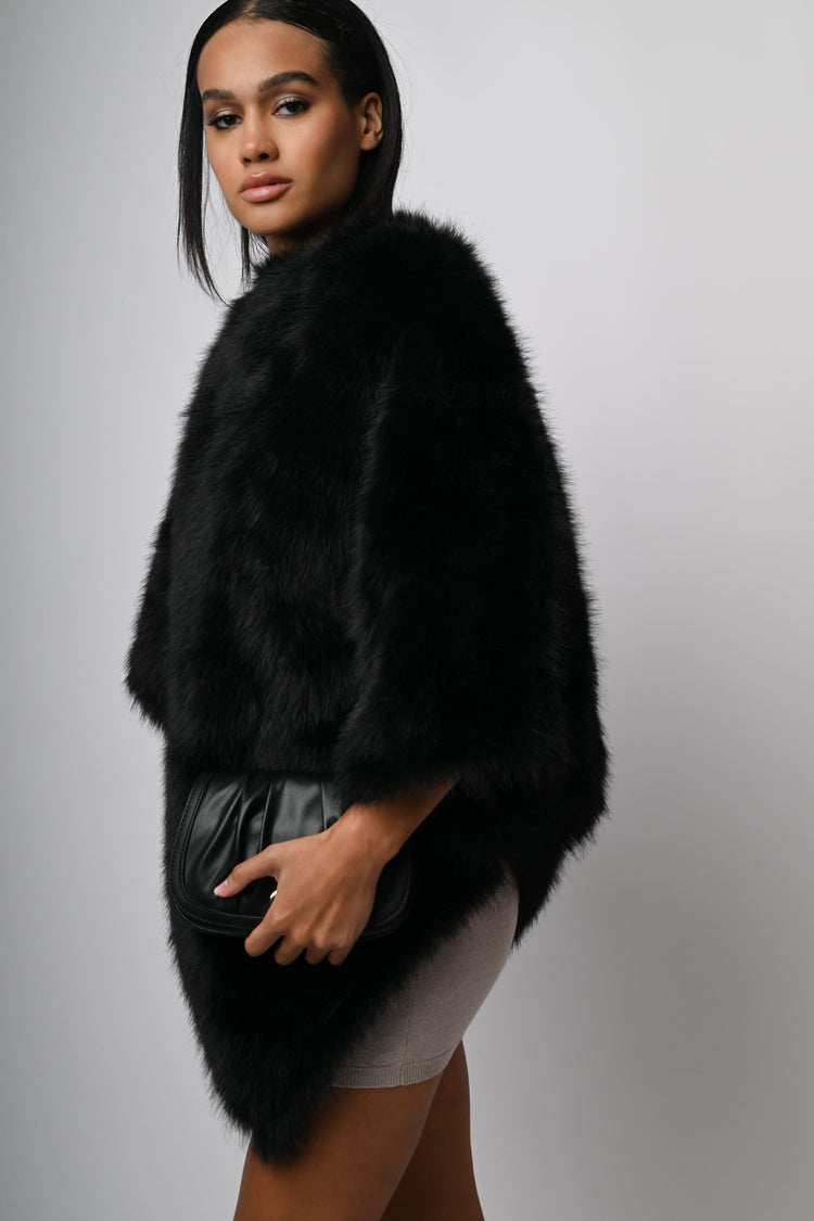 Poncho similpelliccia