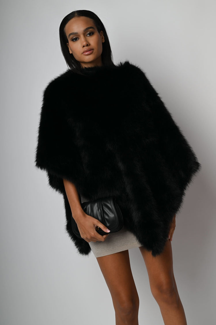 Poncho similpelliccia