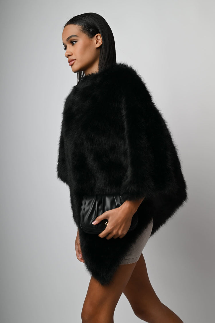 Poncho similpelliccia