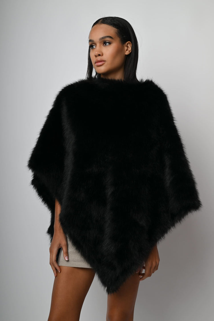 Poncho similpelliccia