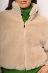 Bomber in faux fur