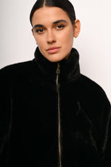 Bomber in faux fur