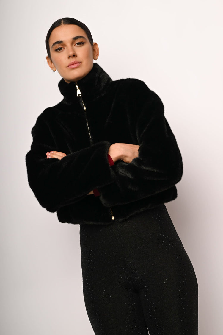 Bomber in faux fur