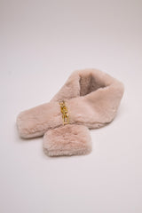 Sciarpa in faux fur con anello a catena