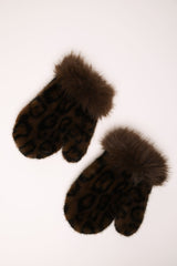 Guanti muffole in faux fur