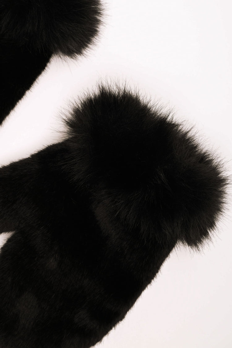 Guanti muffole in faux fur