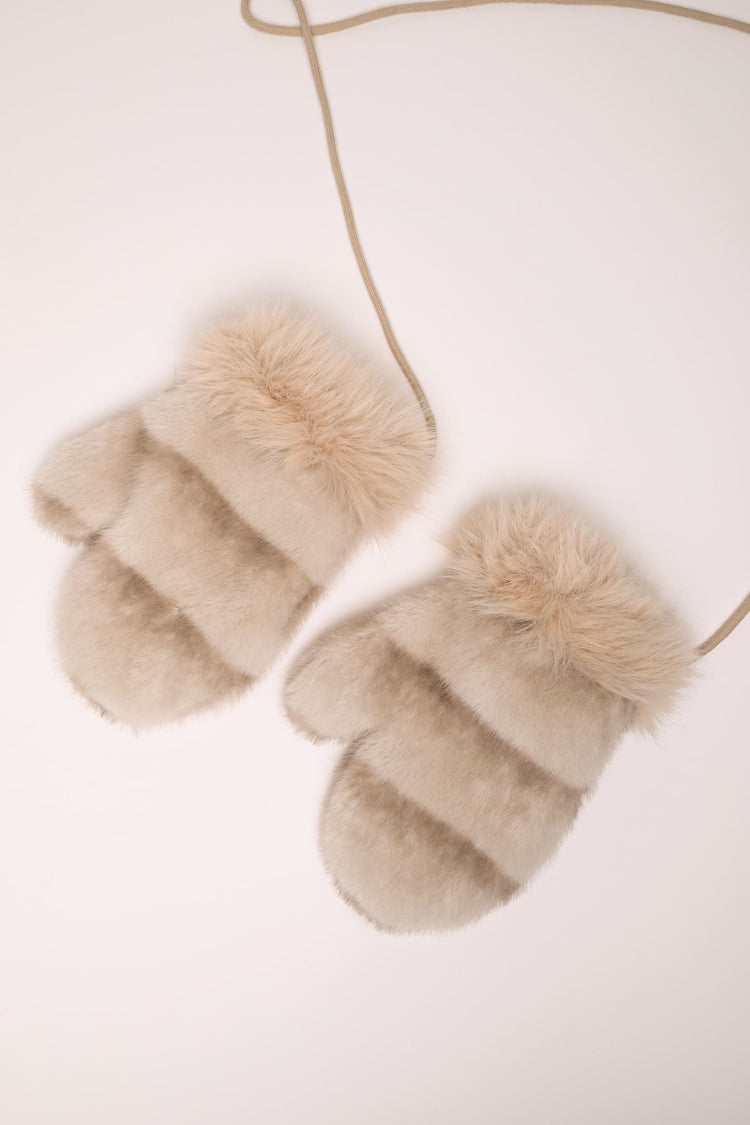Guanti muffole in faux fur