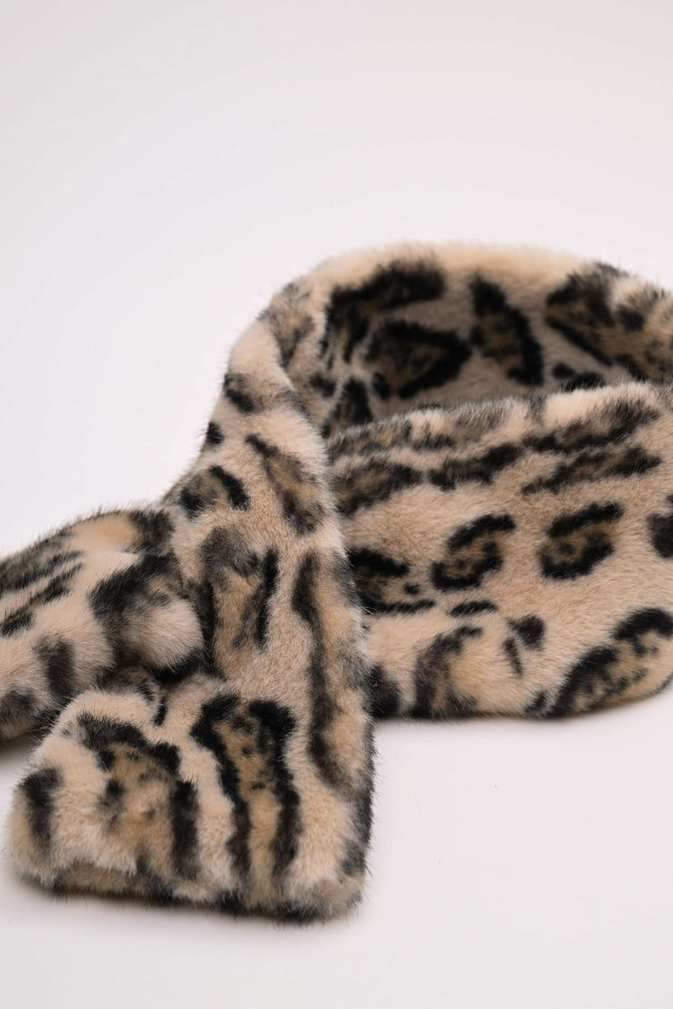 Sciarpa in faux fur animalier