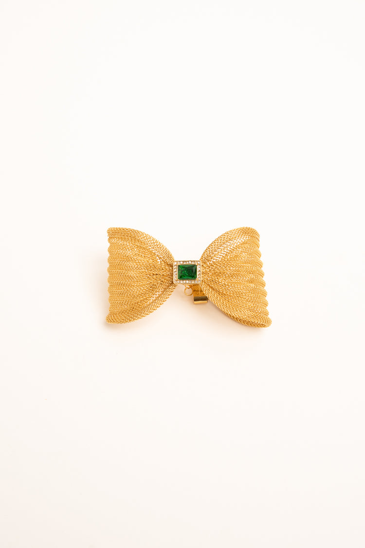 Bracciale a fiocco in filigrana oro e verde