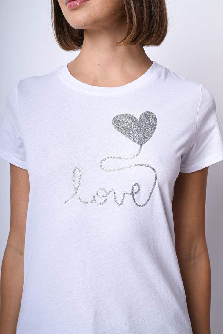 T-shirt Love in cotone