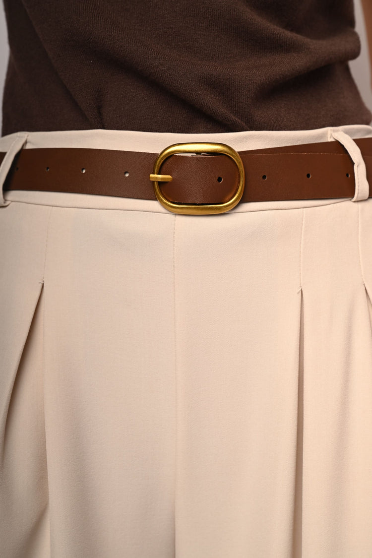 Pantaloni palazzo con cintura