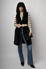 Gilet lungo in faux fur
