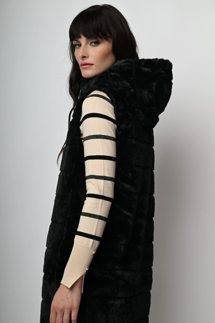 Gilet lungo in faux fur