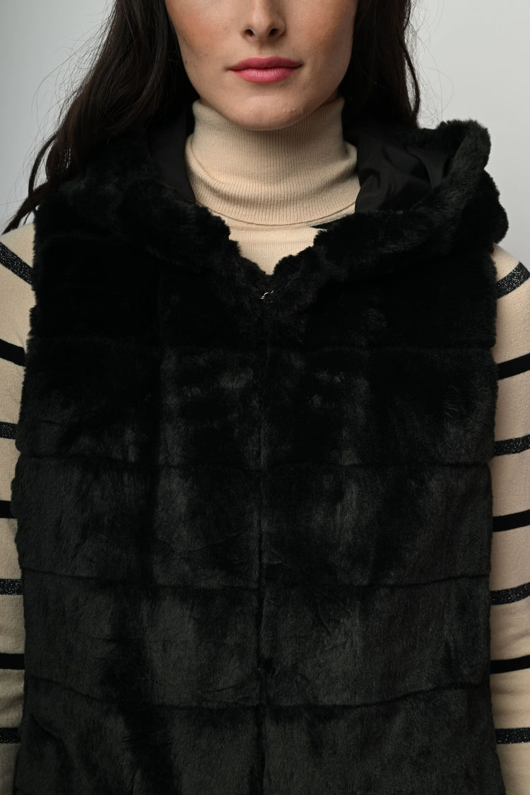 Gilet lungo in faux fur