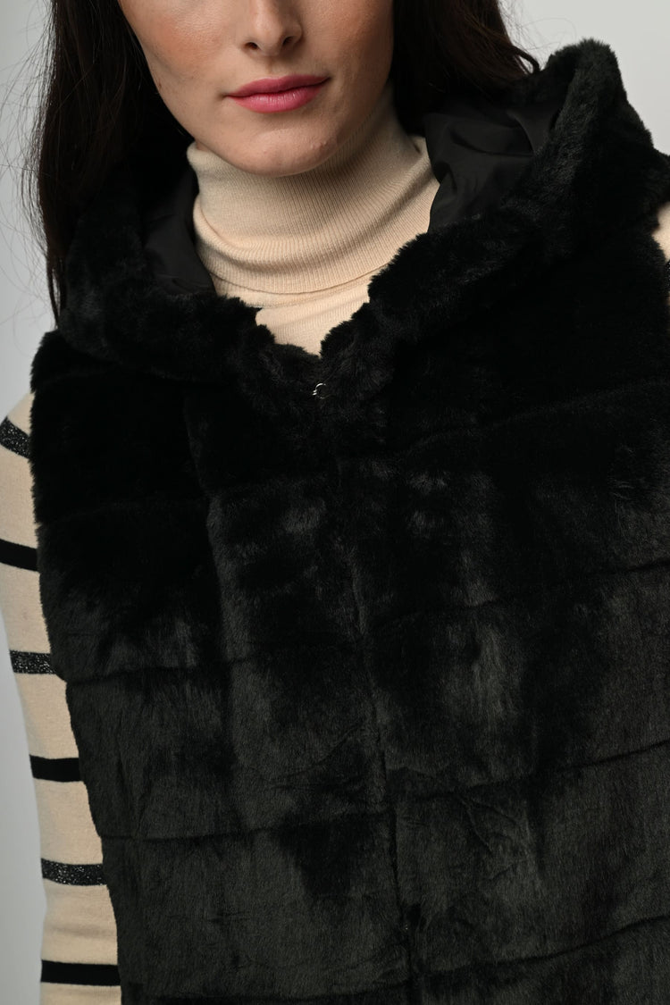 Gilet lungo in faux fur