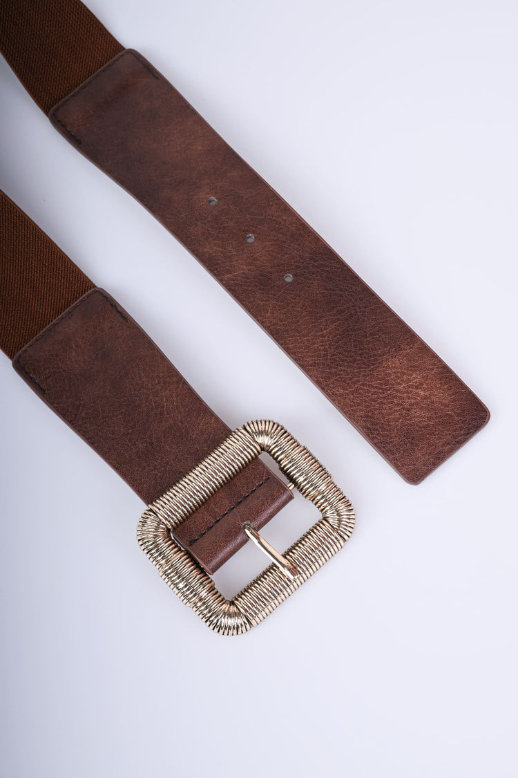 Cintura elastica con fibbia rettangolare