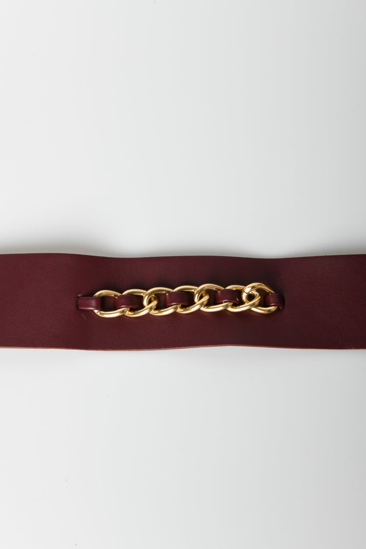 Cintura a fascia con catenella
