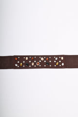 Cintura con strass e cristalli