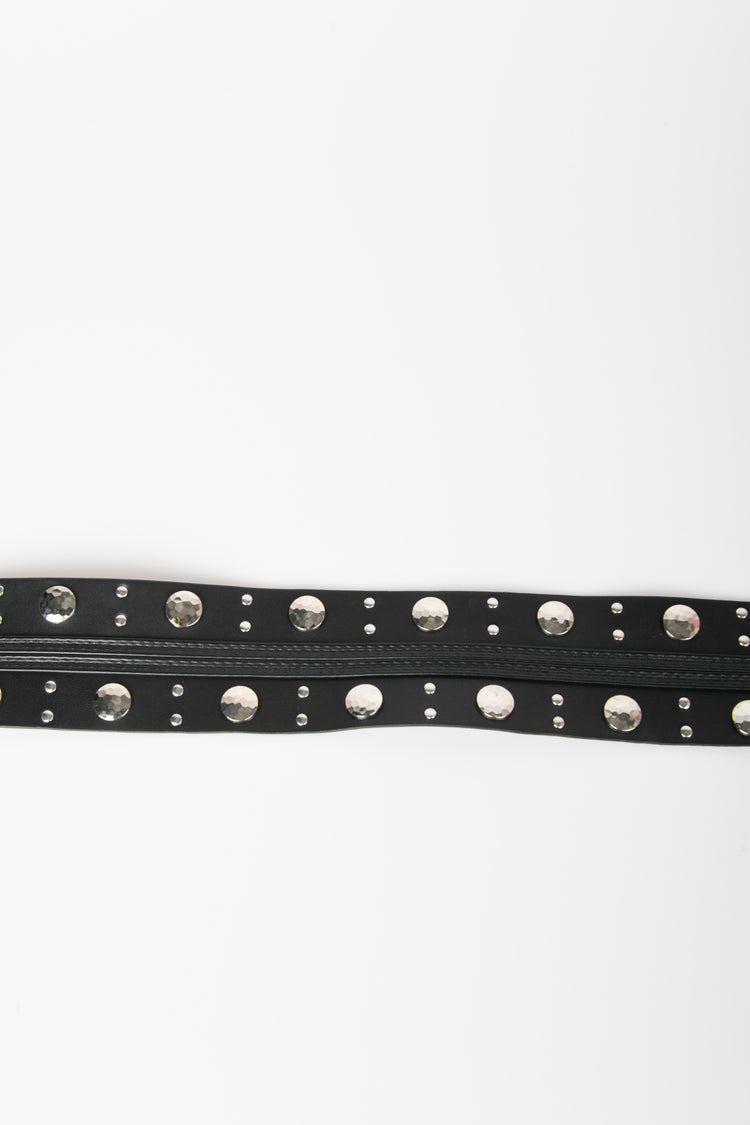 Cintura a fascia con borchie