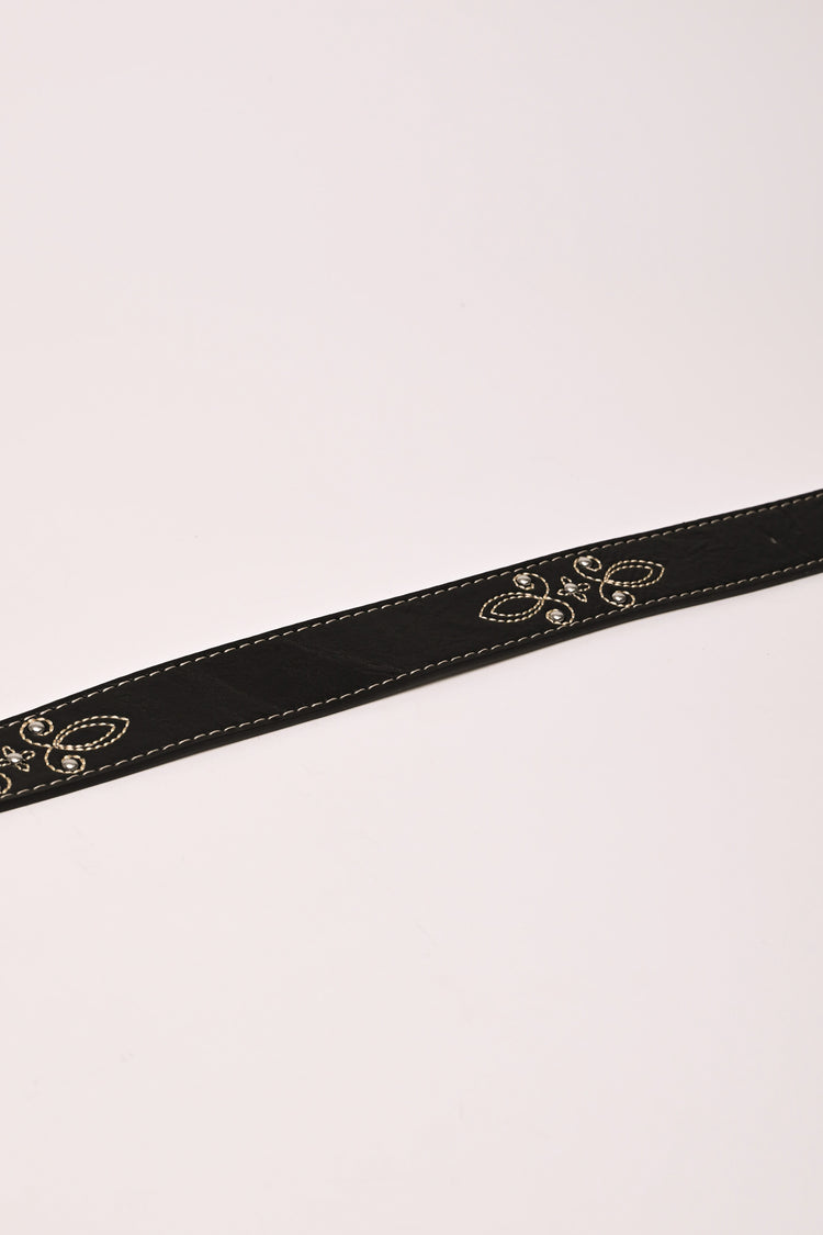 Cintura stile Texas con ricamo