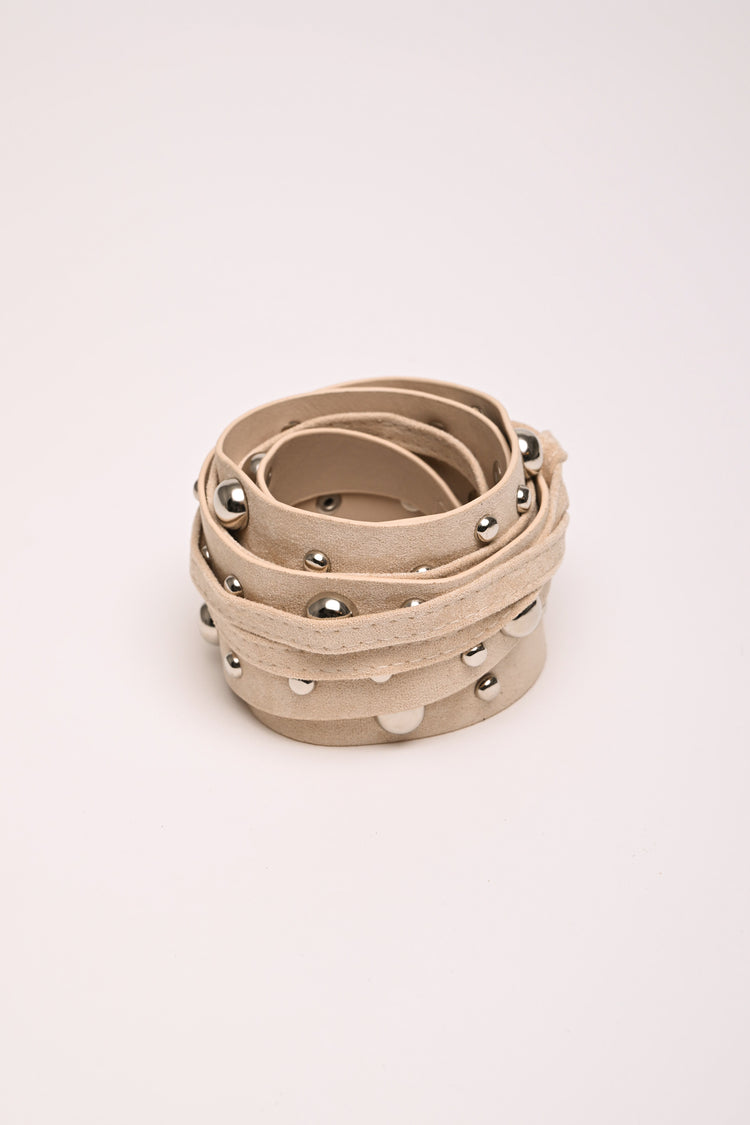 Cintura a fascia con borchie