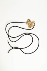 Fusciacca sottile con fiore gioiello oro