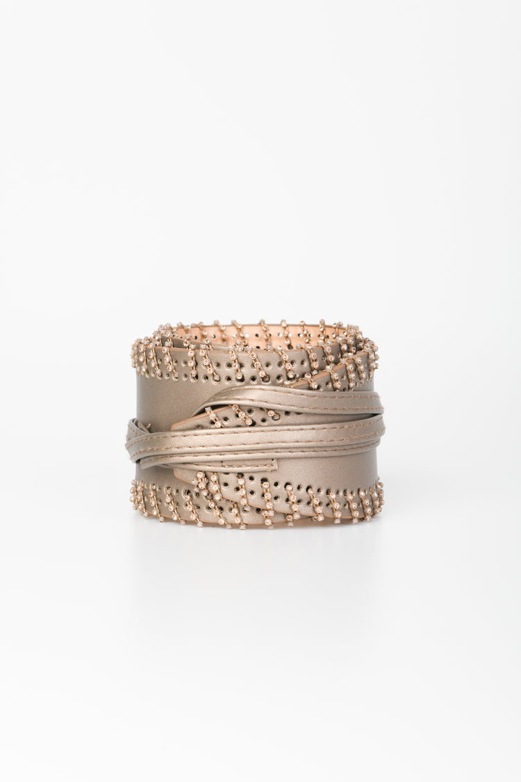 Cintura a fascia con decorazione strass