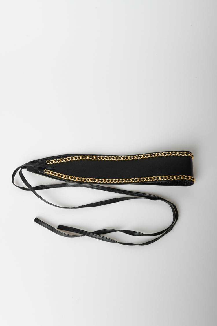 Cintura a fascia con catenelle