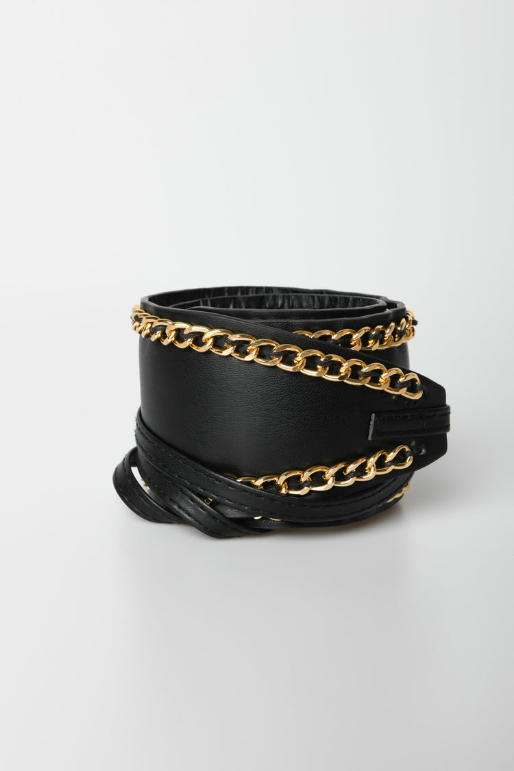 Cintura a fascia con catenelle