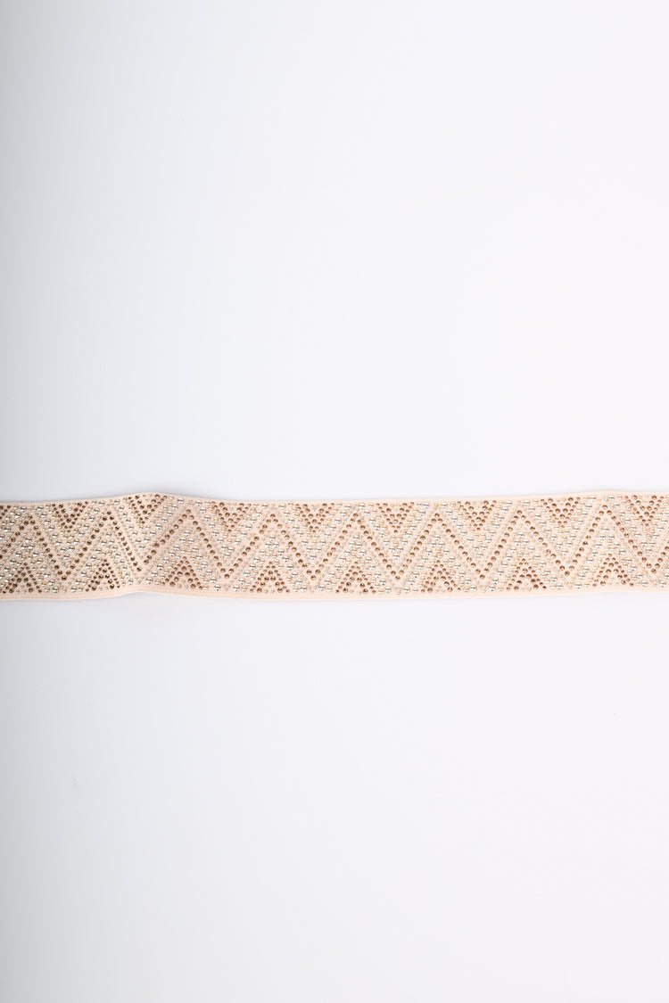 Cintura zig zag strass