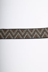 Cintura zig zag strass