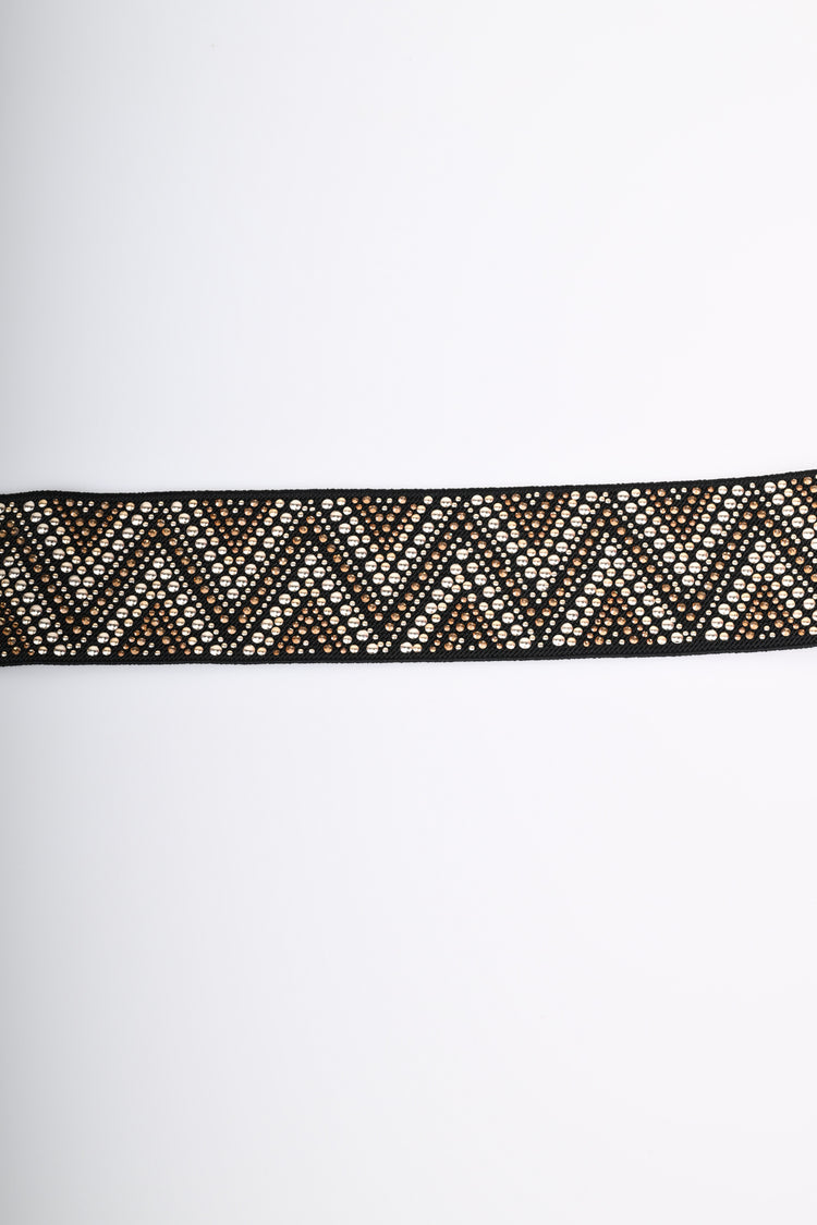 Cintura zig zag strass