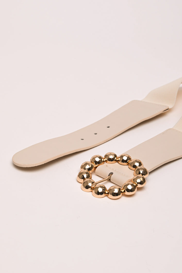 Cintura elastica con fibbia tonda