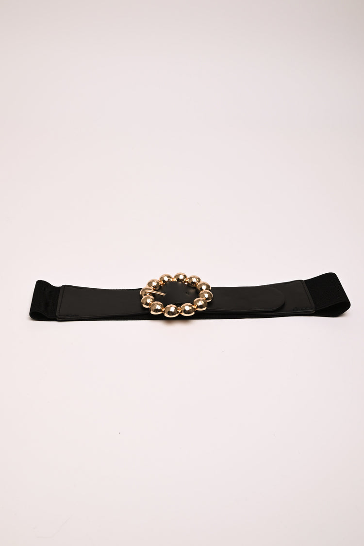 Cintura elastica con fibbia tonda