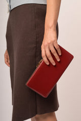Pochette rigida in vernice rossa