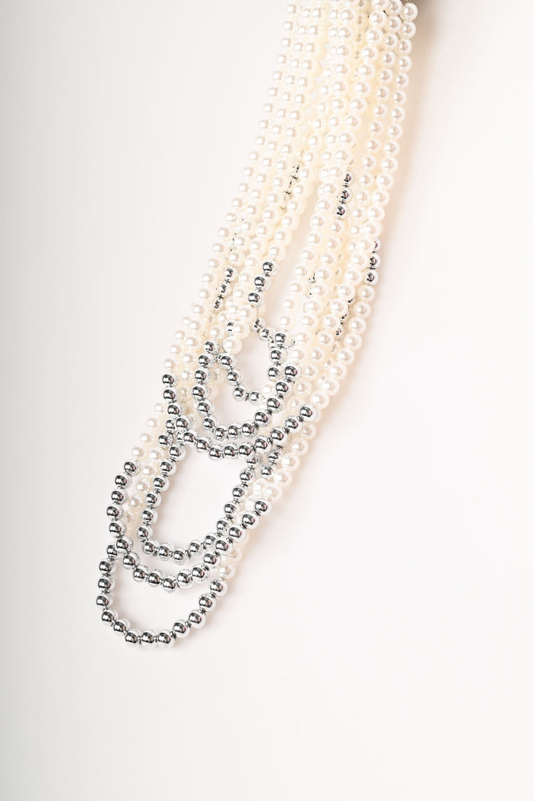 Collana multifili con perline