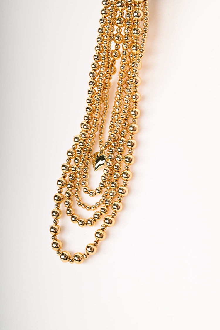 Collana multifili con cuore