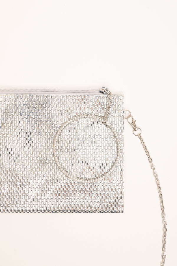 Pochette strass con cerchio