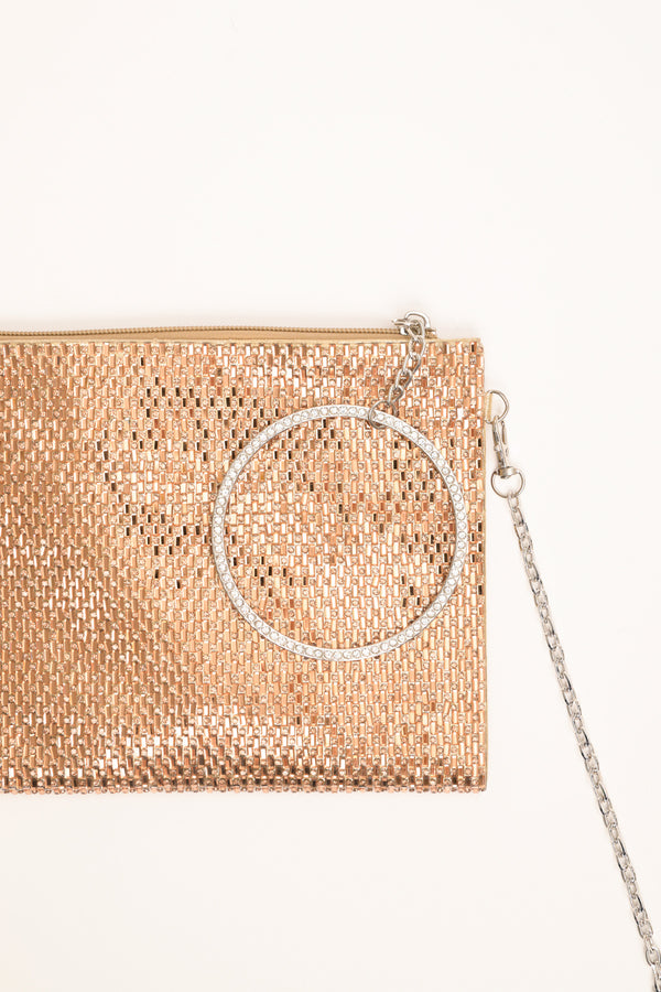 Pochette strass con cerchio