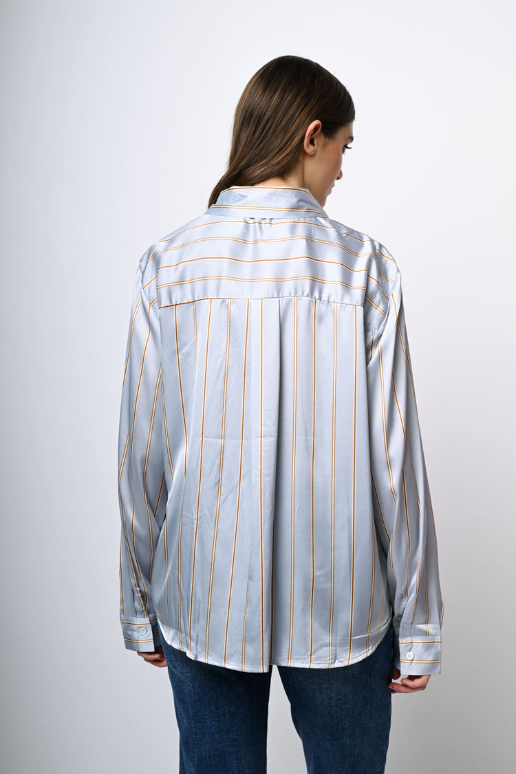 Camicia in raso a righe