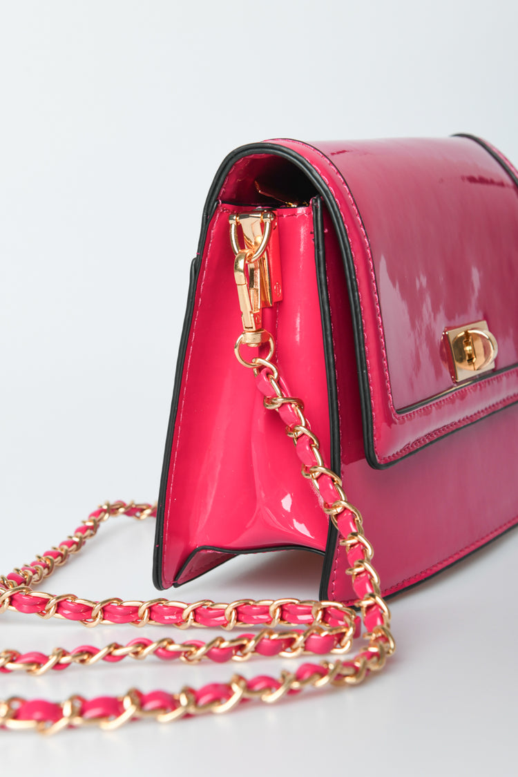 Borsa a tracolla in vernice