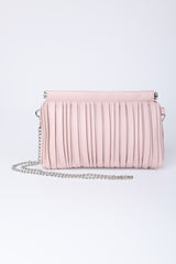Pochette in similpelle plissé