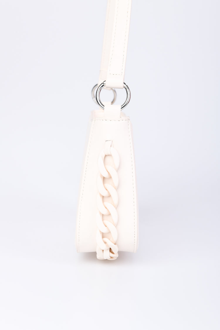 Borsa piccola con catena lungo il bordo