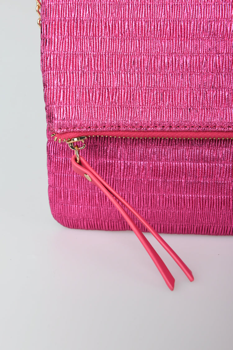 Pochette in raso increspato