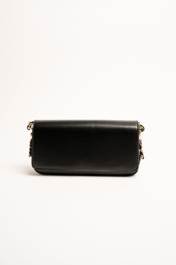 Pochette con manico a catena nero