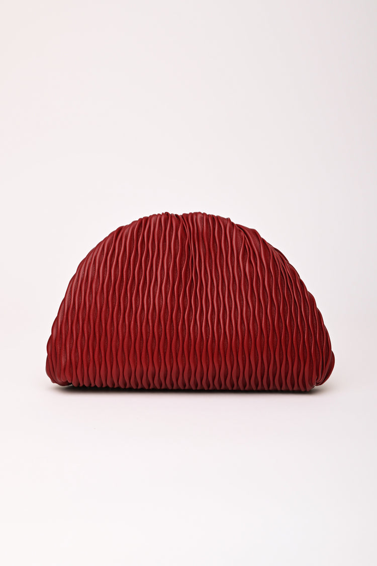 Pochette in similpelle goffrata