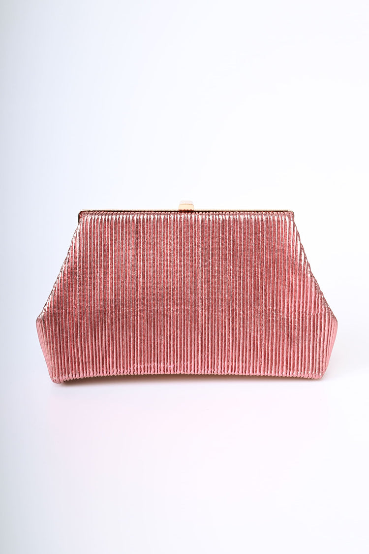 Pochette in plissé lamé