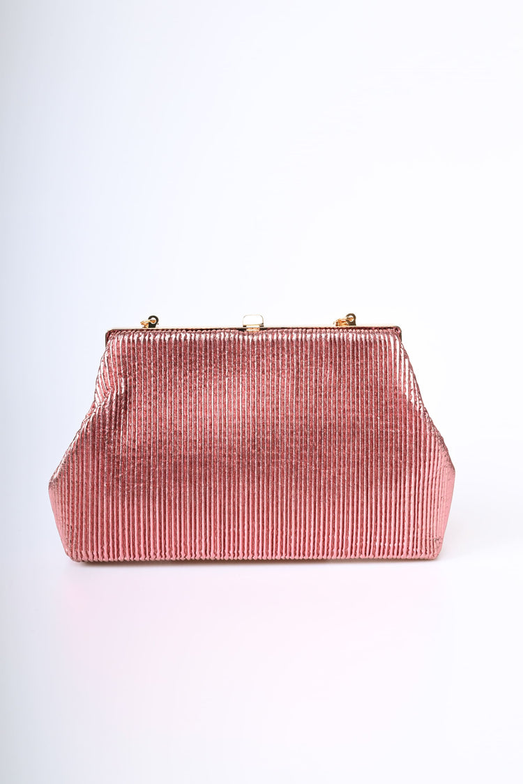 Pochette in plissé lamé